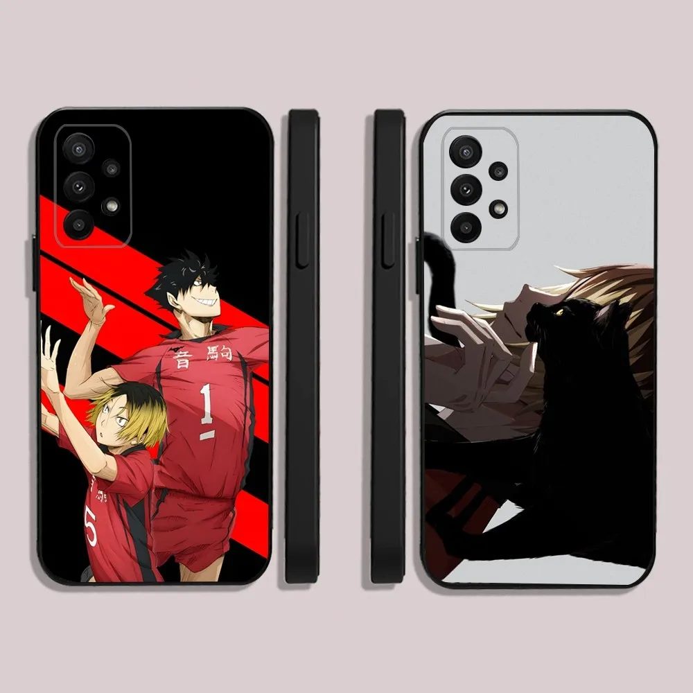 

Anime H-Haikyuu Nekoma Phone Case For Samsung S24,23,22,30,21,10,9,Ultra,Plus,Lite,FE,5G Black Soft Case