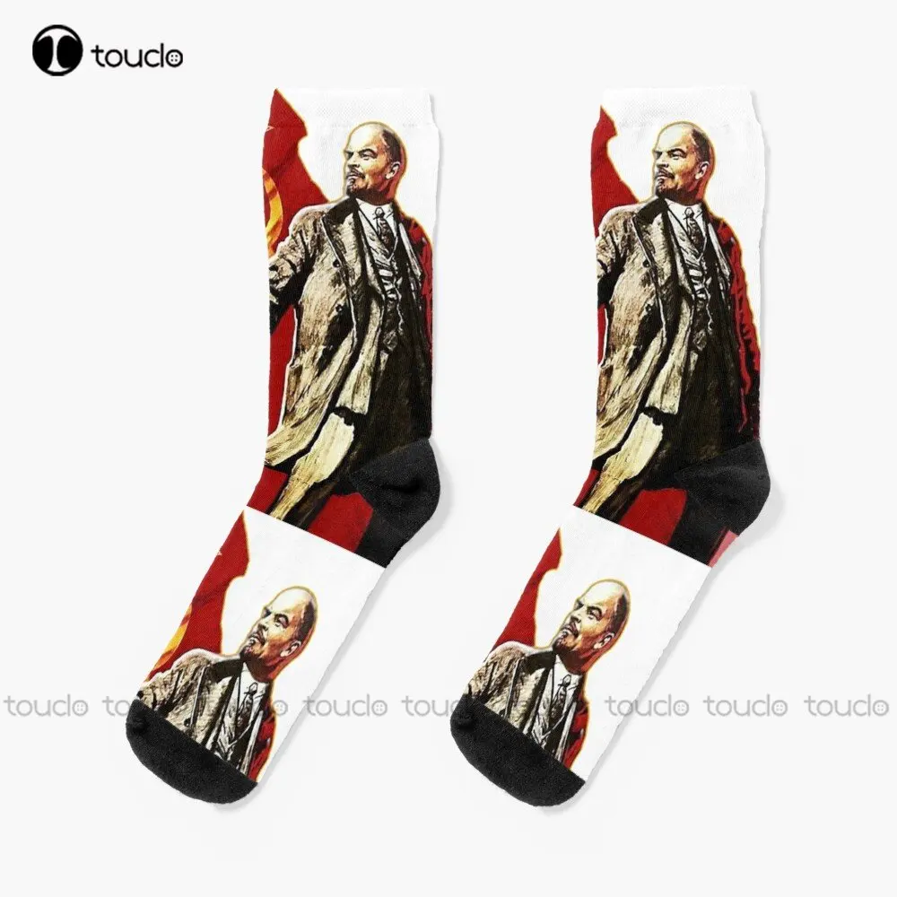 Comrade Lenin Vladimir Lenin Socks Boys Socks Personalized Custom Unisex Adult Teen Youth Socks Custom Gift 360° Digital Print