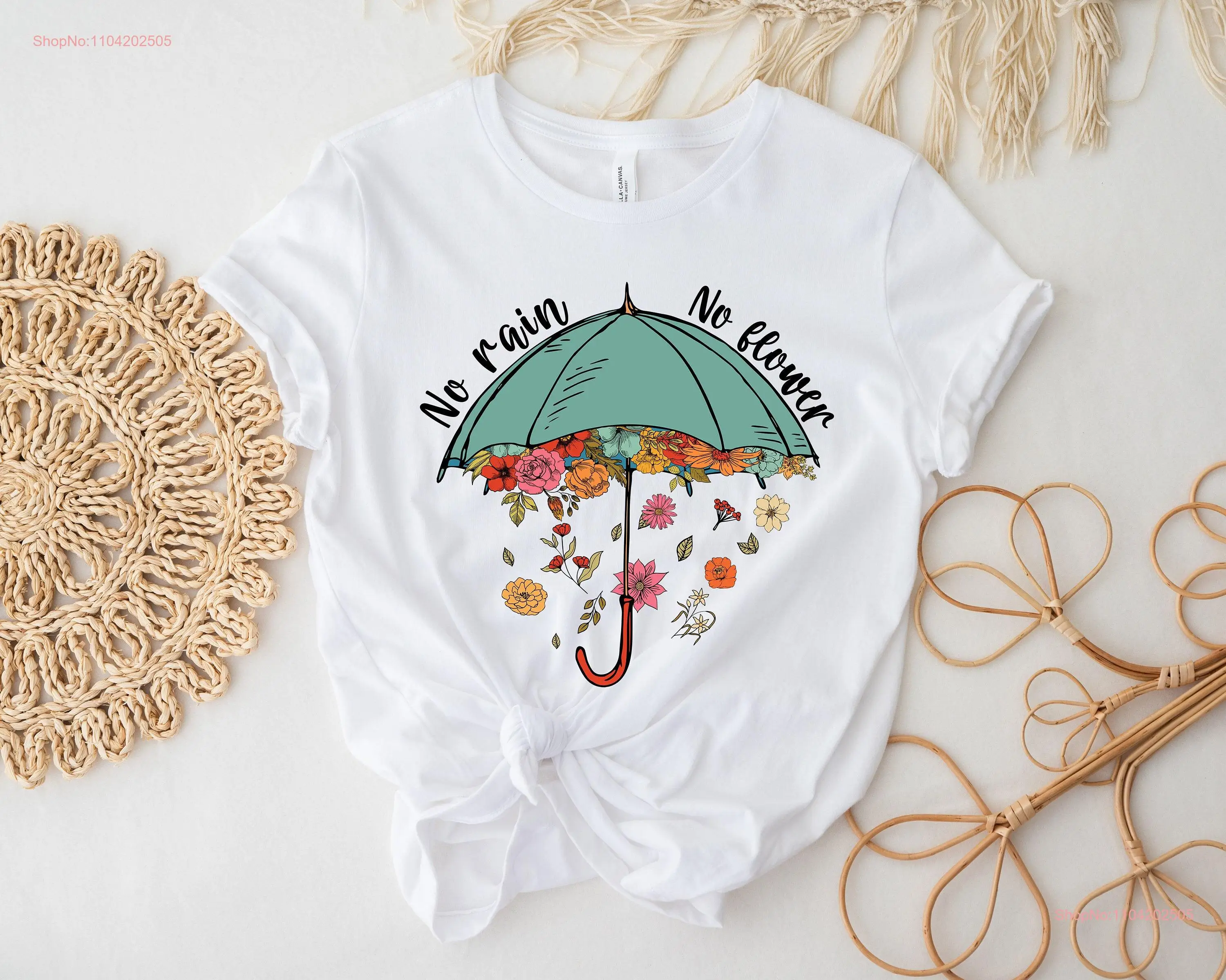 Футболка No Rain Flowers с ботаническим цветочным мотивационным садоводством вдохновляющая футболка с длинными или короткими рукавами