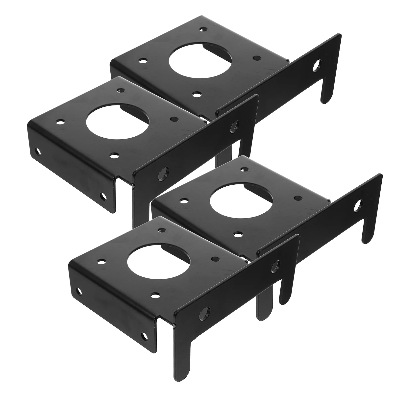 

4 шт. сверхмощный кронштейн из нержавеющей стали, анкерная настильная основа для деревянного столба 4x4, черный, устойчивый к атмосферным воздействиям, универсальная установка