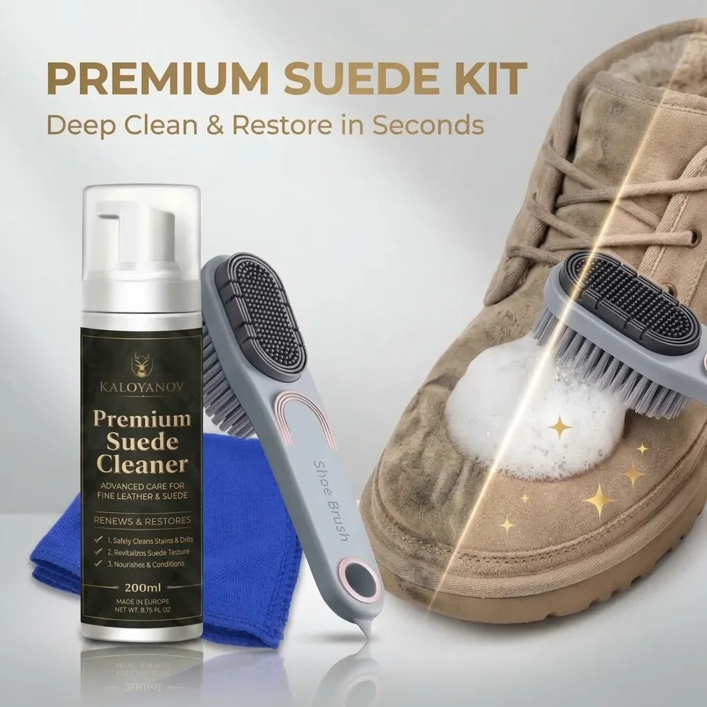 Shoe Foam Cleaner Kit With Brush & Microfiber Towel Deep Cleaning Stain Remover For White Sneakers Leather Canvas Waterless Set