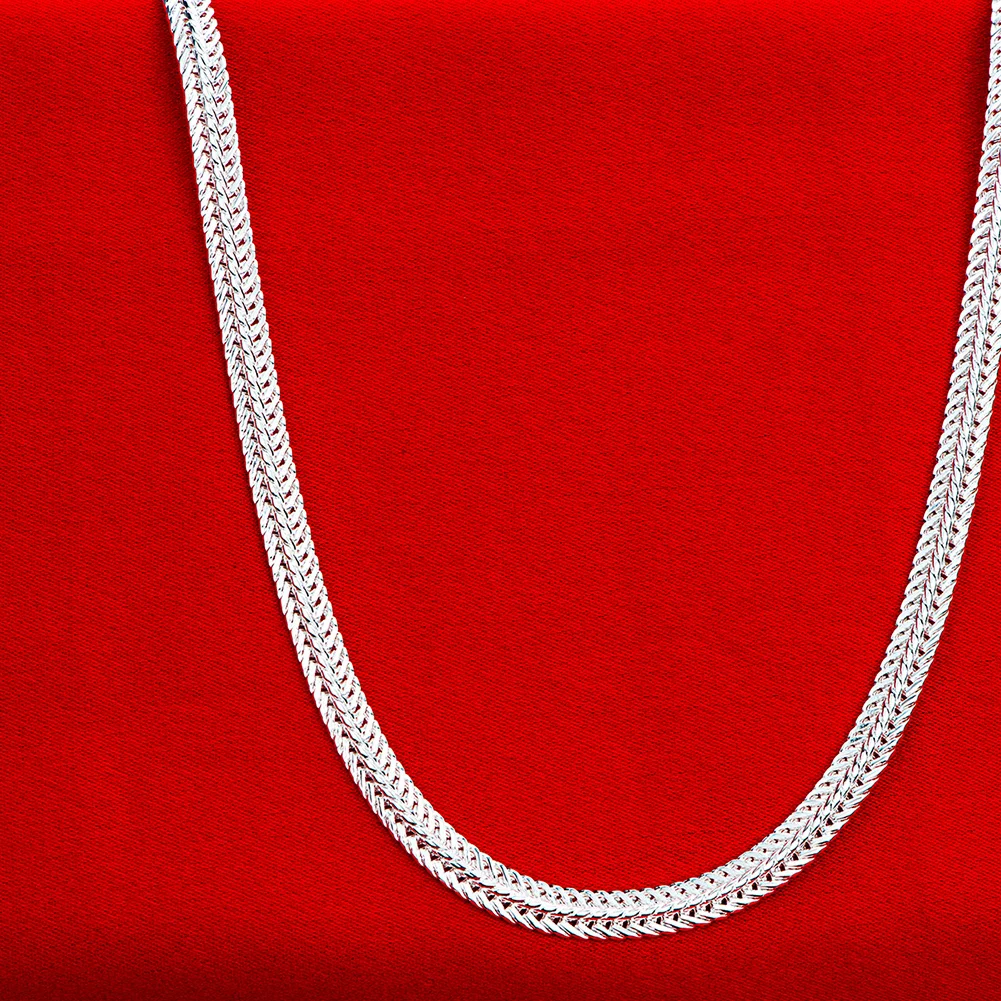 

Noble Nice 925 Sterling Silver Noble Chain Necklace for Women Men Jewelry Designer Wedding Engagement Gifts 50-60cm