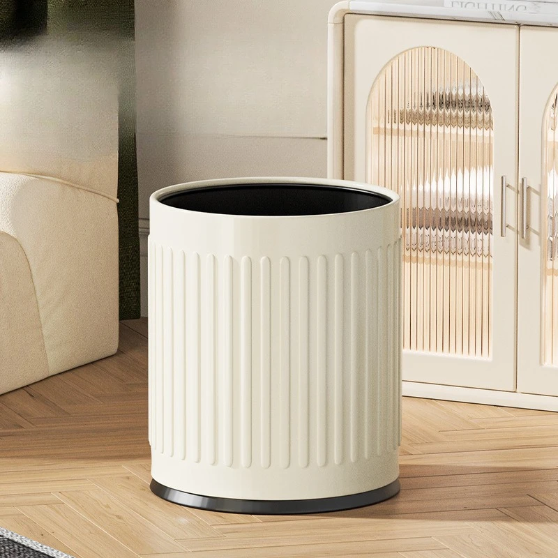 

Cream Style Uncovered Household Garbage Bin, Kitchen, Toilet, Bathroom, Creative Double-layer Garbage Bin
