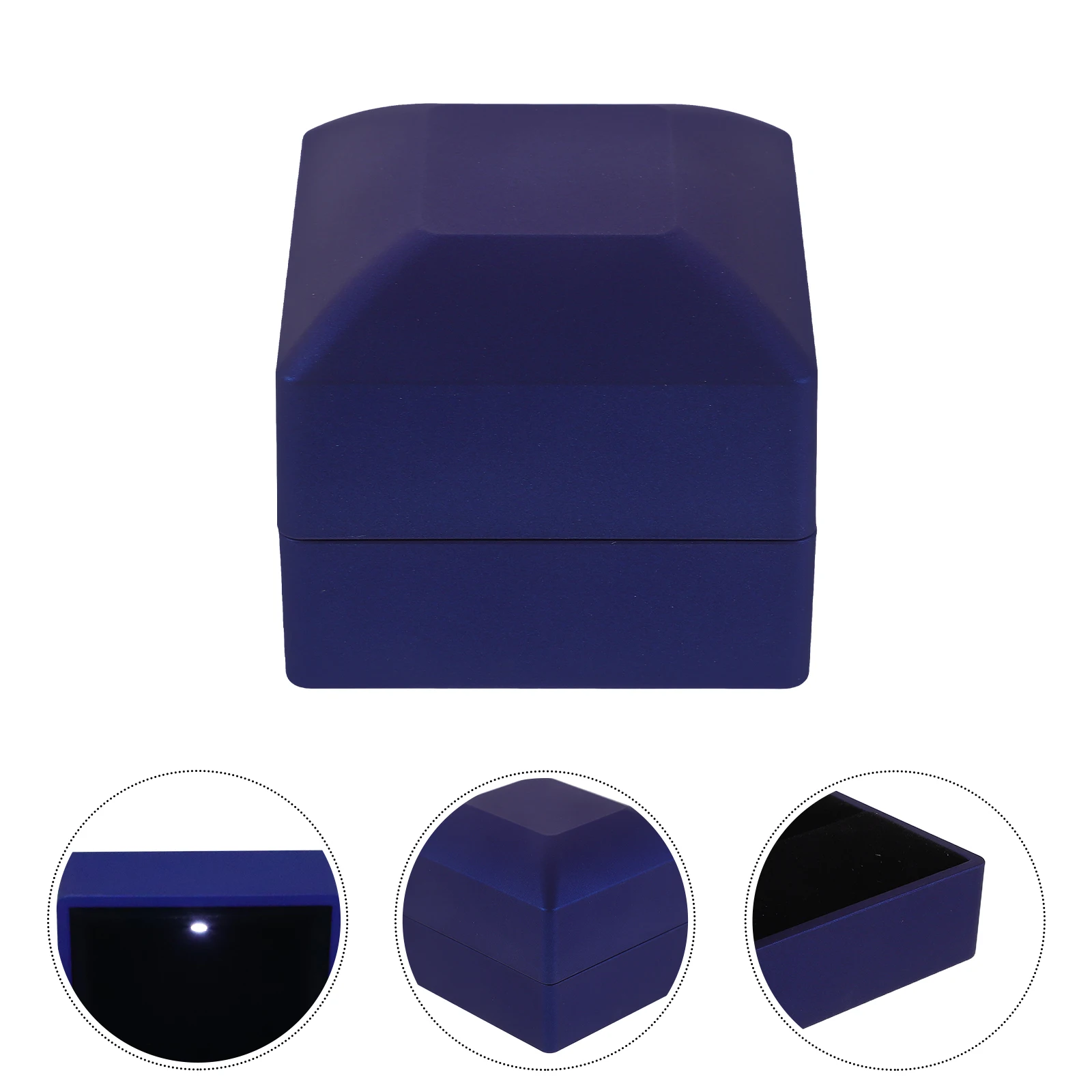 

Роскошная светодиодная шкатулка для ювелирных изделий, витрина для колец, устойчивый к царапинам портативный органайзер для хранения, подарочная коробка для колец с подсветкой для свадьбы