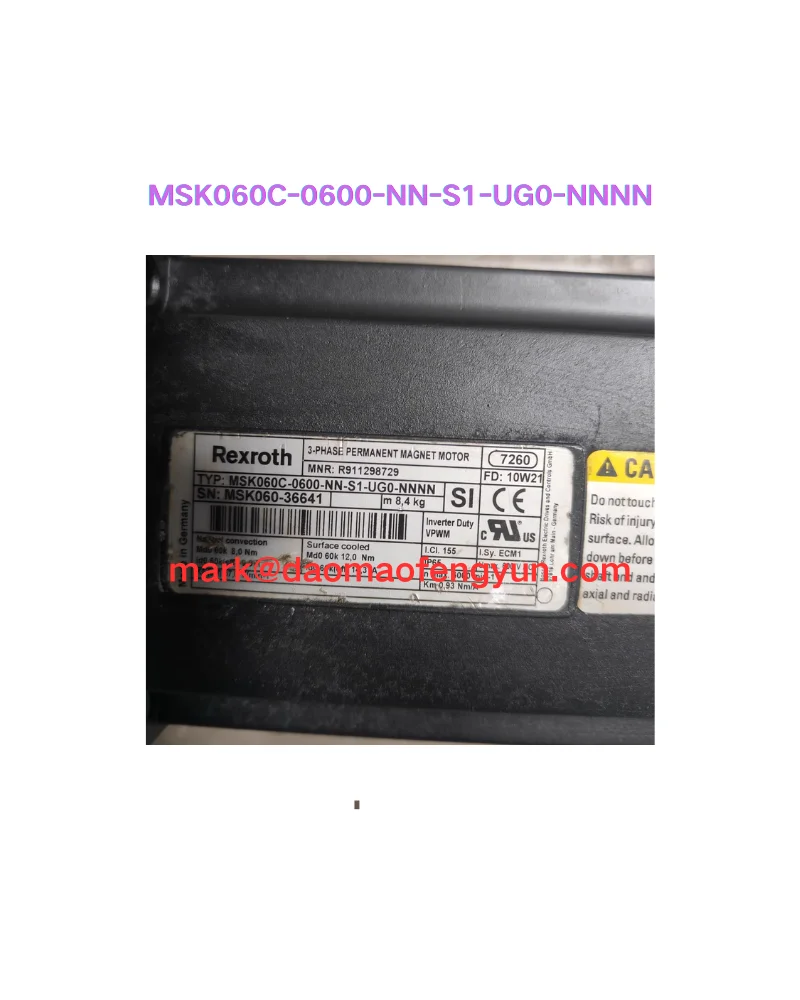 

MSK060C-0600-NN-S1-UG0-NNNN Second hand servo motor test OK,