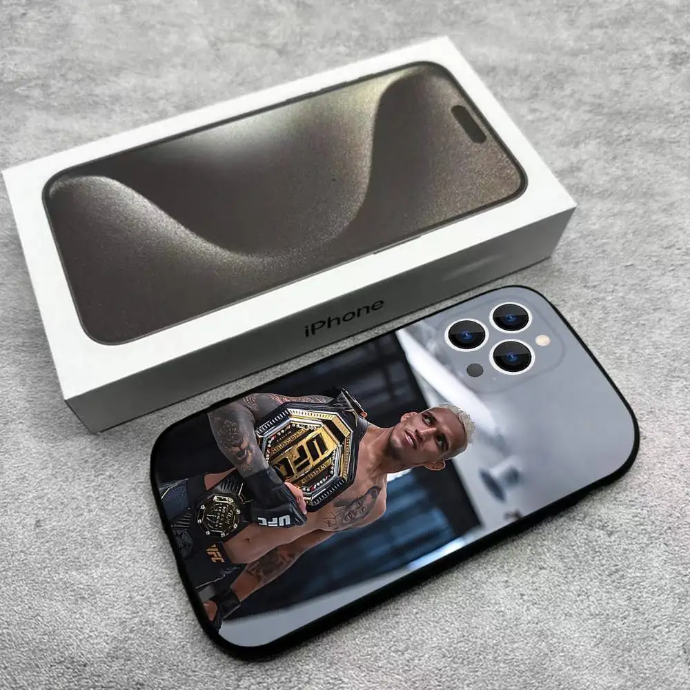 حافظة هاتف Charles Oliveira Do Bronx لهاتف iPhone 17,16,15,14,13,12,Pro,Max,Plus,E,SE4,Air,Mini Black Soft Box #4