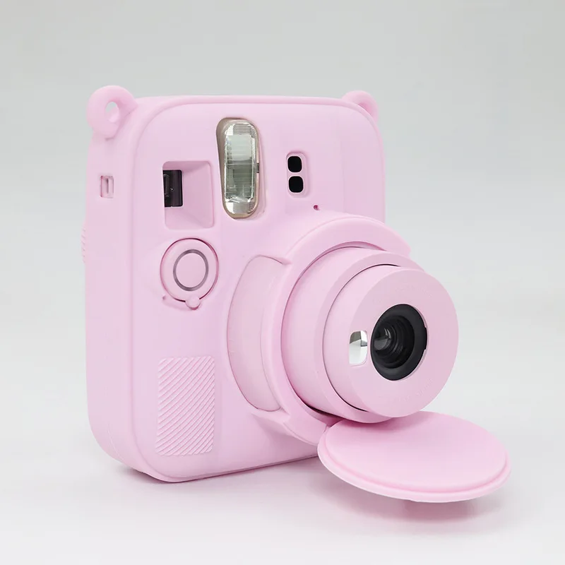 For Instax Mini 13 Silicone Protective Case with Lens Cover Shockproof Anti Scratch Precise Cutouts Easy Install