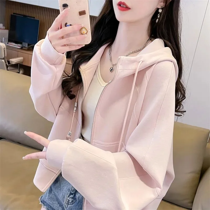 

Coat Women Spring Autumn 2024New Korean Jacket Loose Design Sense Outerwear Niche Cardigan Thin Sportshirt Female Overcoat Trend