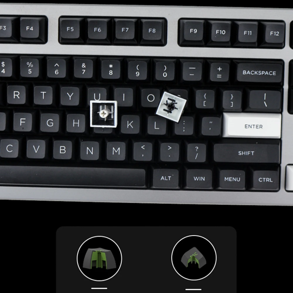 Imagem -04 - G-mky Osa Wob Keycap Teclado de Jogos Mecânico Usb com Fio Pbt Double Shot Keycap para Cherry mx Switch