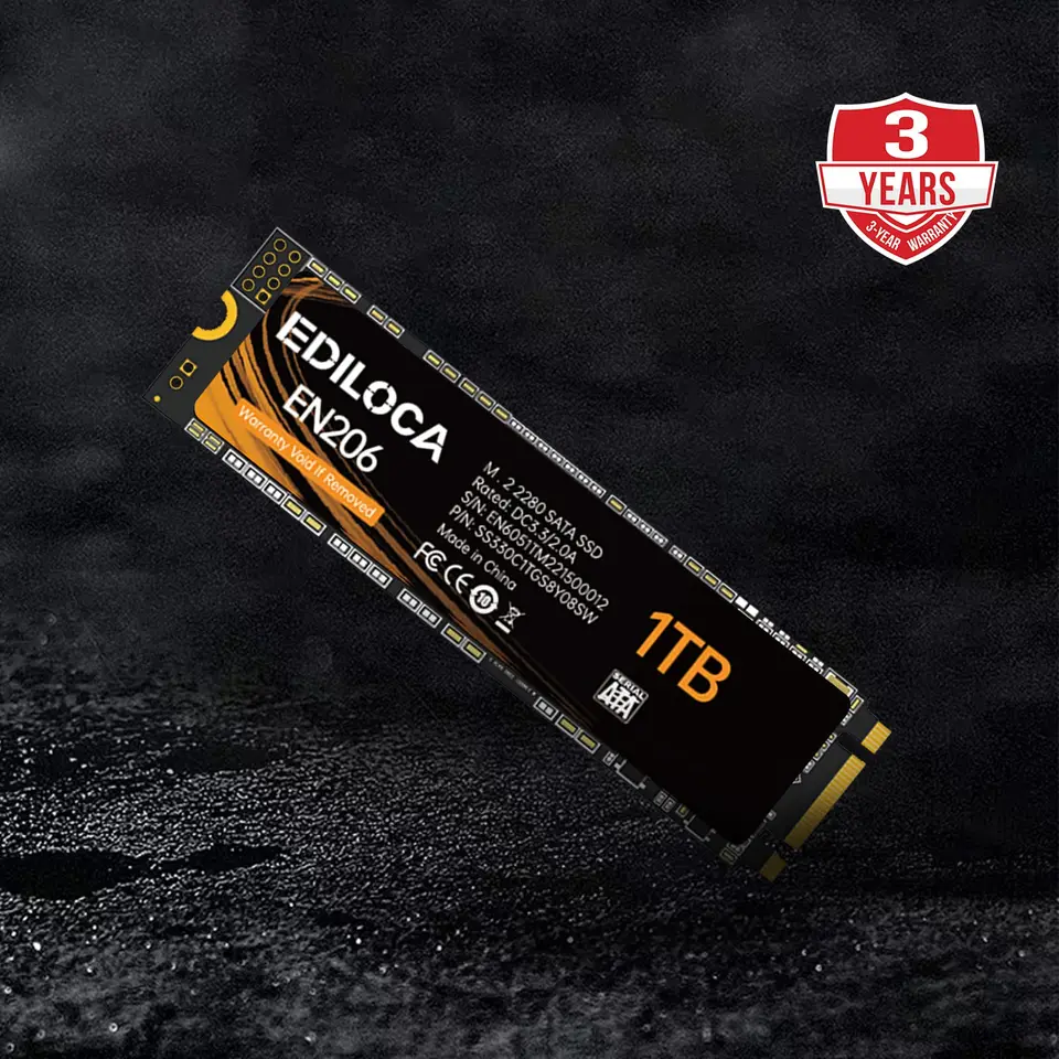 Ediloca EN206 SSD SATA 256GB 512GB 1TB 2TB M.2 SSD 3D NAND TLC 6Gb