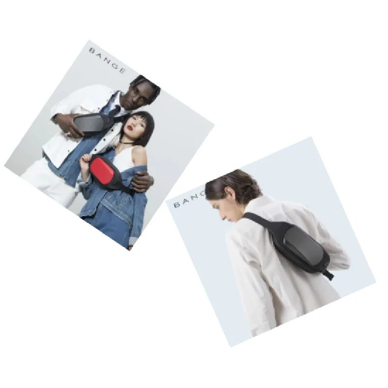 BANGE Chest Bag  Multifunction Crossbody Shoulder Messenger Bags Lightweight Anti-Theft Anti-stain Waterproof Short Trip Pack