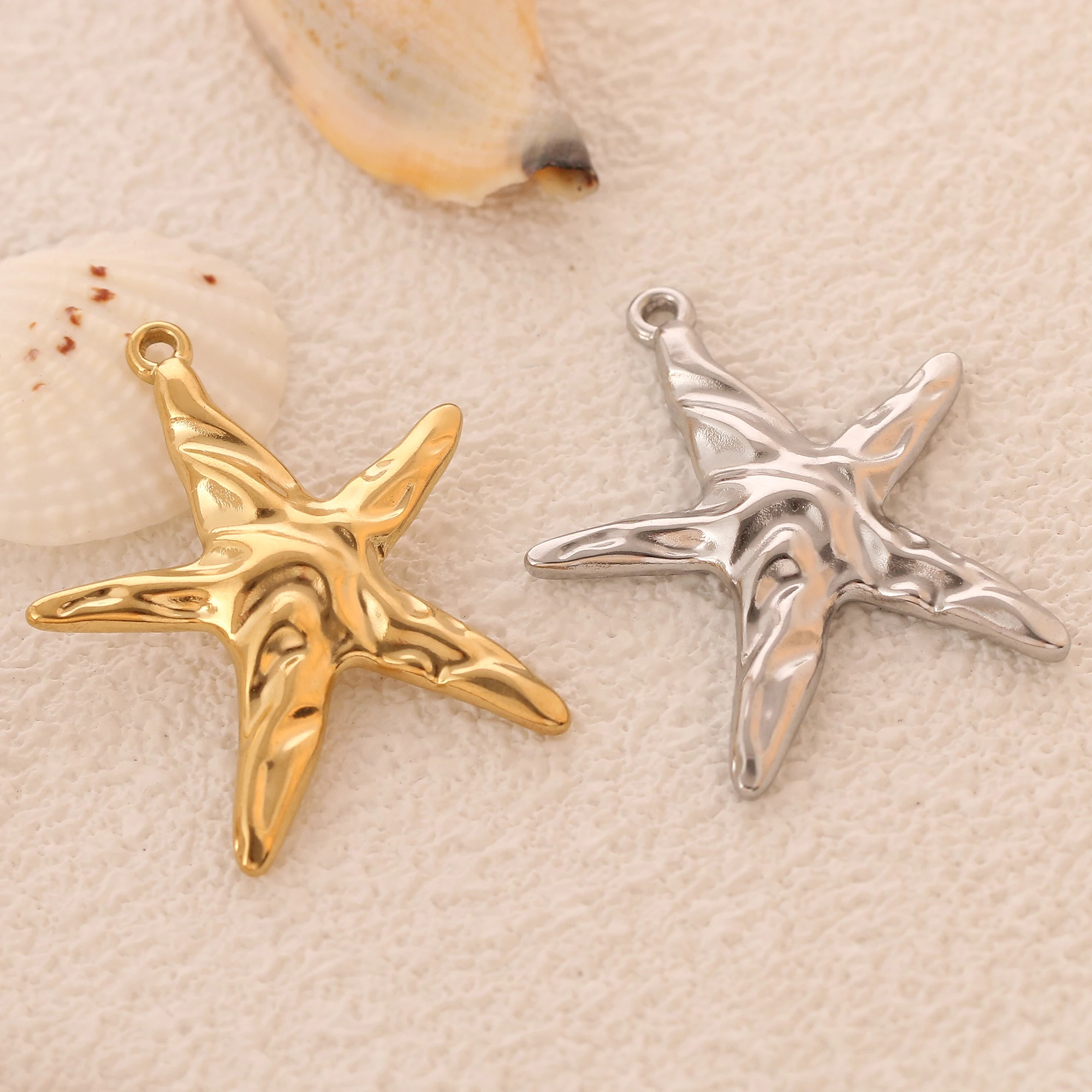 3 Teile/los Marine Anhänger Edelstahl Ruder Helm/Herz/Seestern/Muschel/Meeresschildkröte Charms DIY Halskette armband Schmuck Machen – Detail 4