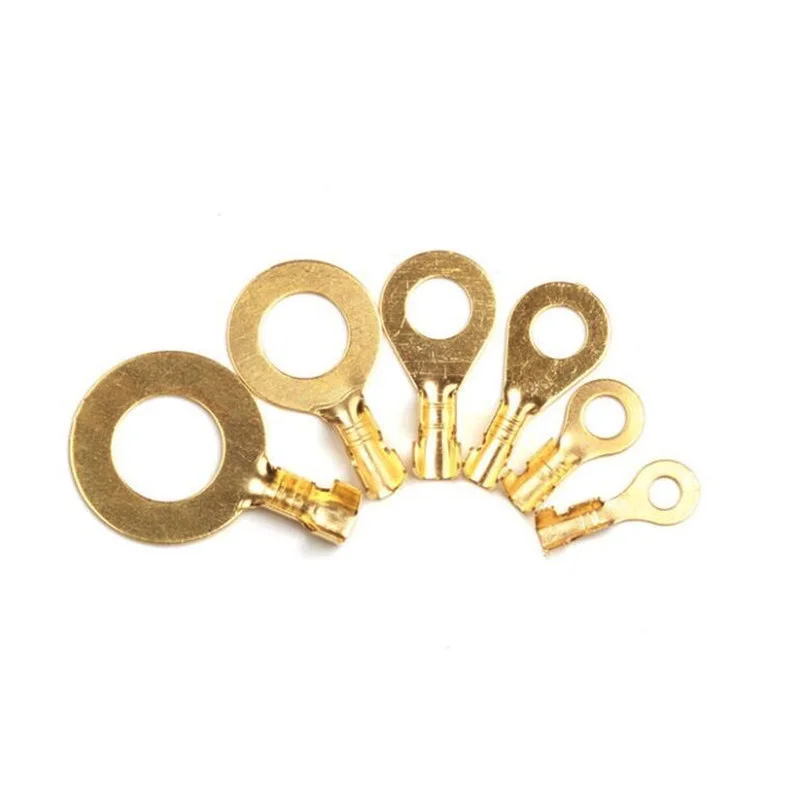 150pcs/set Round Terminal Block DJ431 O-type Lugs Terminals Cold-Pressed Connector Copper Tab Wiring Nose Combination Set