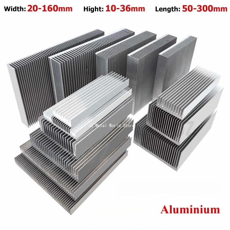 1pcs Aluminum Heat Sink Heatsink Radiator Width 20-160mm Heat Dissipation Cooling for CPU LED Power Supply