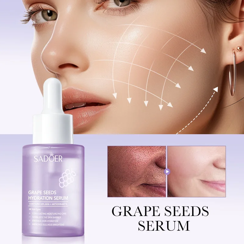 Grape Seed Extract Brighten Anti Black Spots Serum Whitening Antioxidant Anti-aging Firming Wrinkle Facial Serum Beauty SkinCare