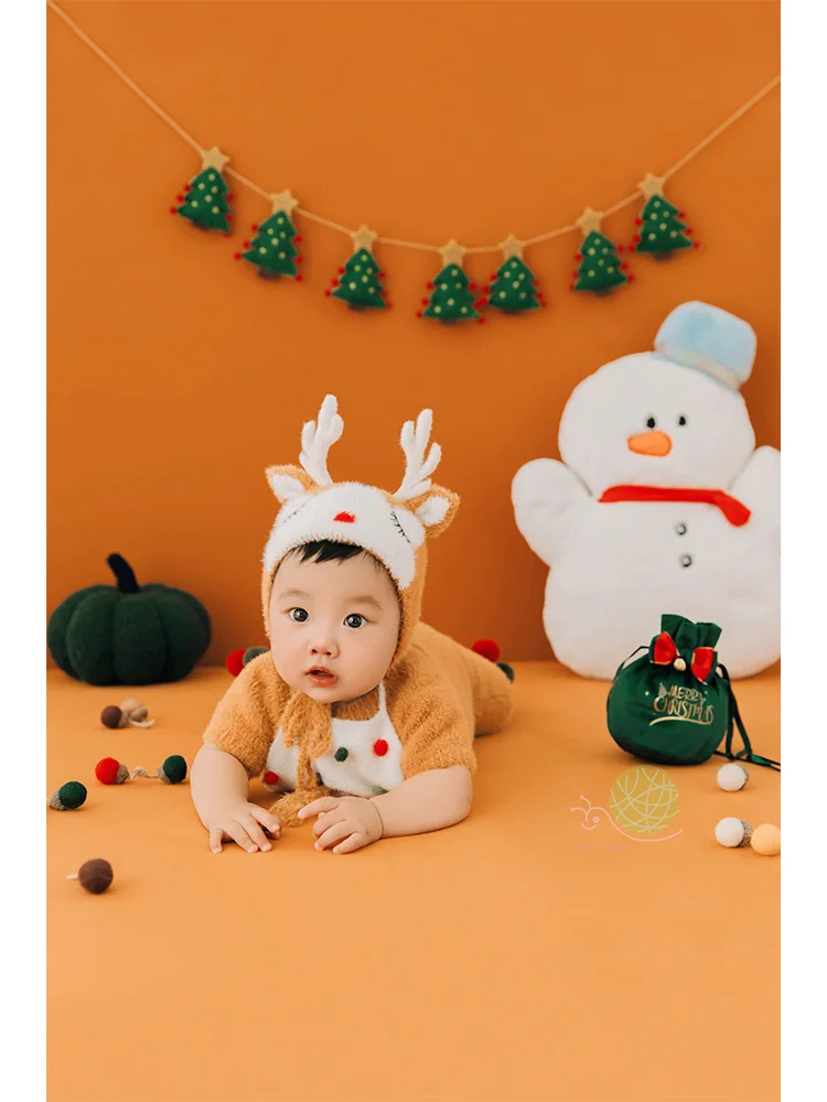 Hundred Day Childrens Photography Clothing Baby Christmas Theme Photography Newborn Hundred Day Photography 아기 코스프레