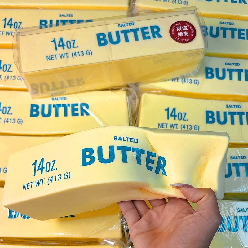 Big Size Butter Stick Fidget Toys Squishy Elastic Cheese Stick Funny Decompression Stress Anxiety Relief Squeeze Prank Toy Relax view 5