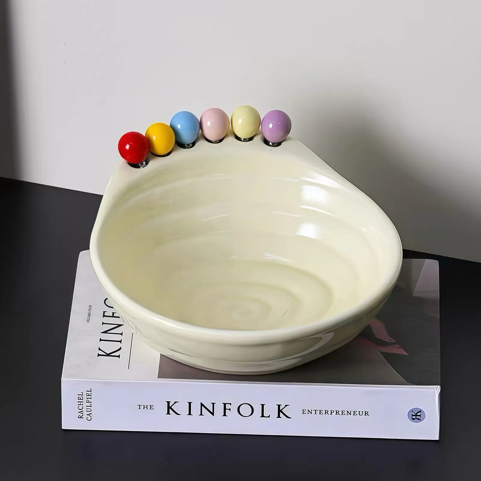 Aesthetic HomeCreative Fruit Tray Fruit Fork Set A Complete Set of Living Room Dining Table Indoor Snacks Integrated Fruit Basin
