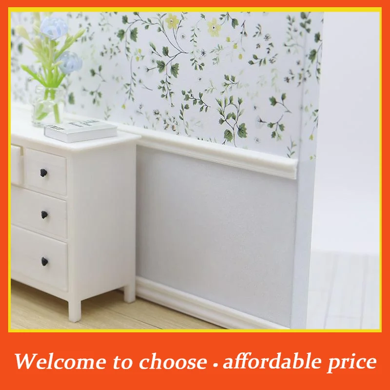 

*2PCS cute Toy DollHouse Accessories 1:12 Dollhouse Miniature Skirting Line Mini Waistline Bathroom Living Room Decor