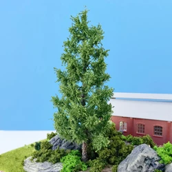 10/15/18/23/28cm miniature pine tree model wire tree autumn dark army green military sand table layout DIY finished tree