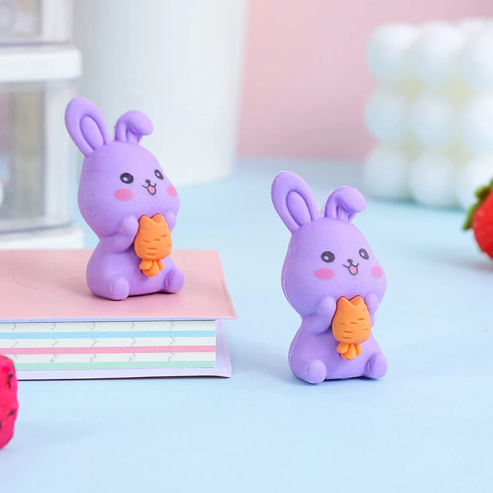 36 Pcs Rabbit Eraser Erasers Bunny for Gift Fun Student Students Boy Pencils Award Child Girl