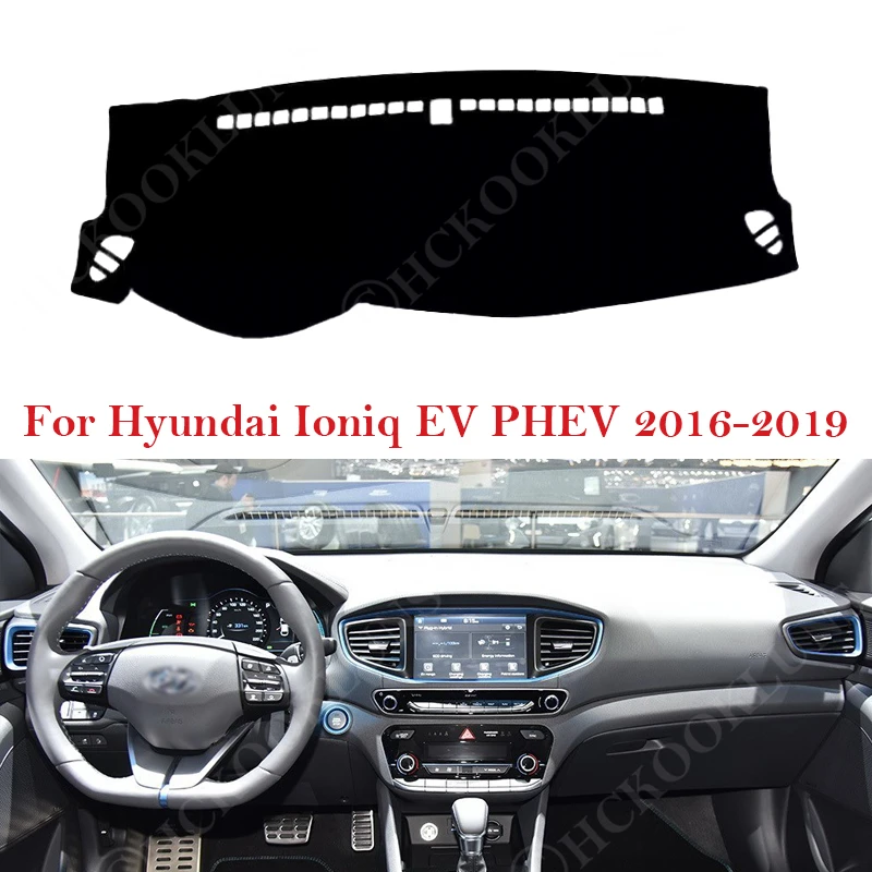 Dashboard Cover Dash Board Mat Carpet Pad For Hyundai Ioniq Electric EV Hybrid PHEV 2016~2019 Shade Cape Blanket Car Accessories