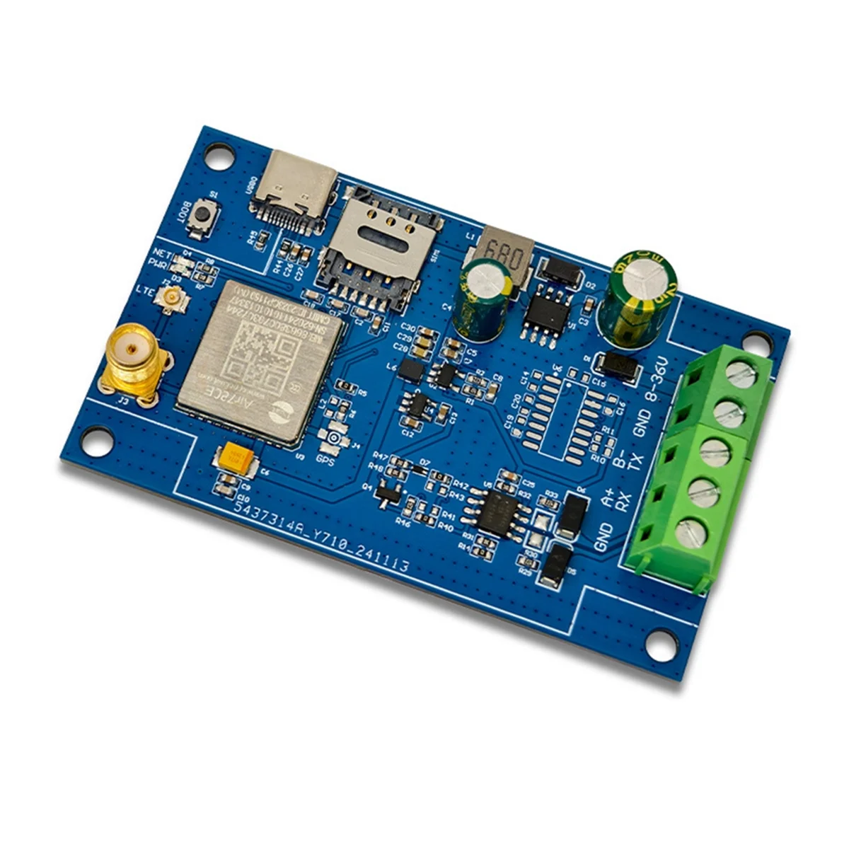 Práctico módulo Air780E 4G a RS485, módulo de transmisión de datos 4G a RS485, compatible con firmware en desarrollo LUATOS