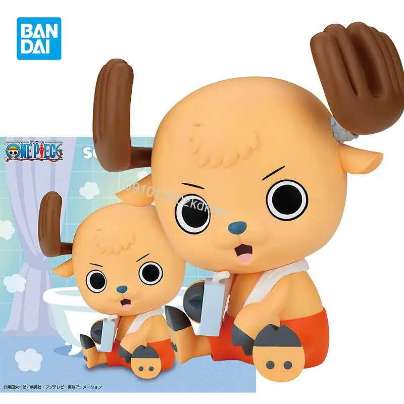 En stock Bandai Original ONE PIECE SOFVIMATES Tony Tony Chopper aproximadamente 11 cm colección de figuras de acción modelo juguete regalo de Navidad