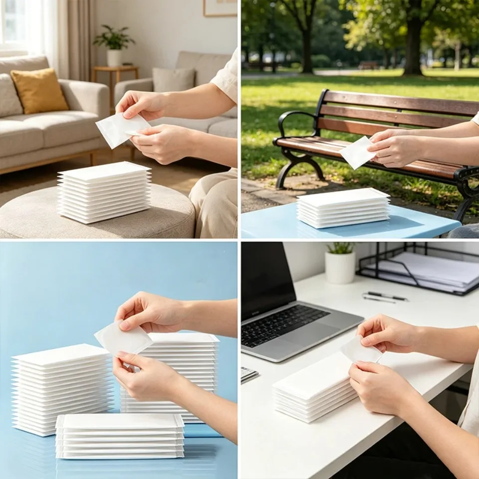 50/100PCS Portable Disposable Wet Wipes Small Pack Cleaning Wipes for Tattoo Workstation Tools Screen Travel Household Use view 6