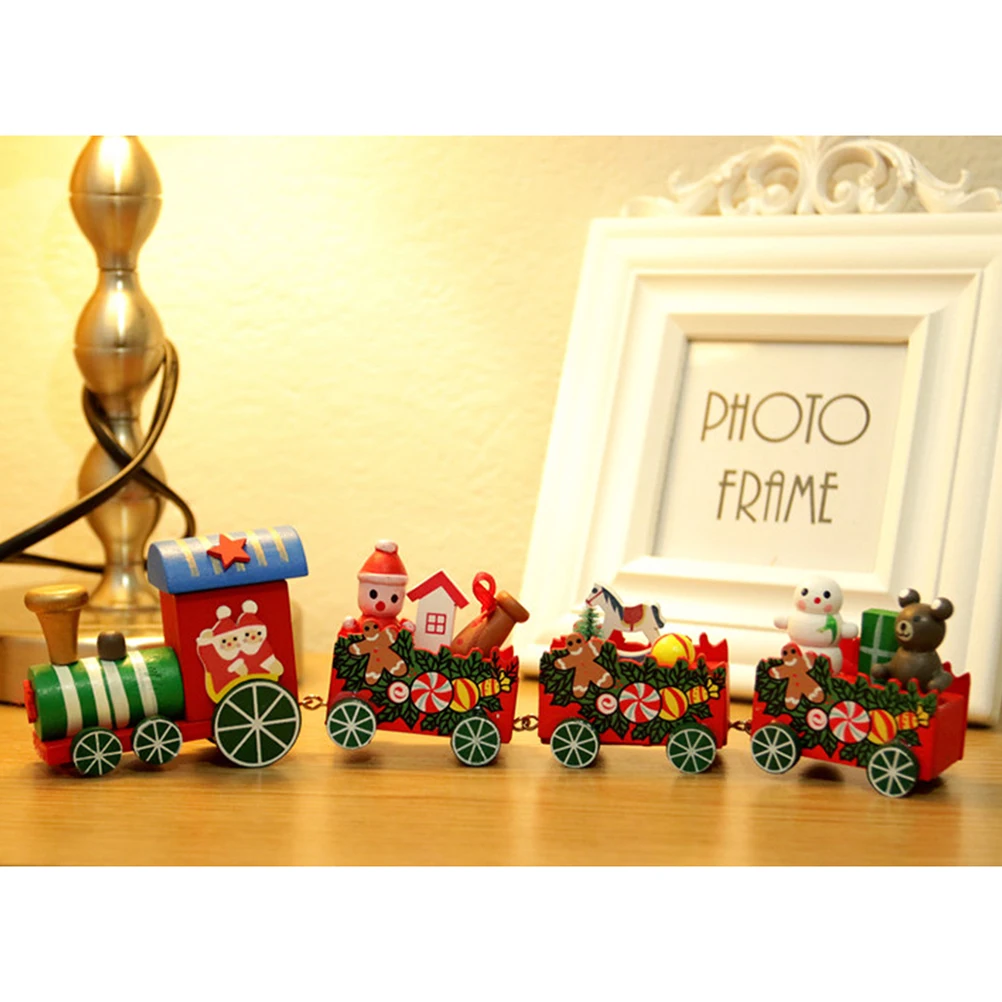 

Wooden Mini Train Christmas Decorations Non Fading Lasting Pendant naments for Tree Home Office Party Wedding Engagement