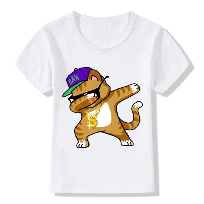 

Children Dabbing Unicorn Cartoon Funny T-Shirts Kids Summer Tops Girls Boys Short Sleeve T shirt Rabbit/Cat Baby Clothes,ooo2081