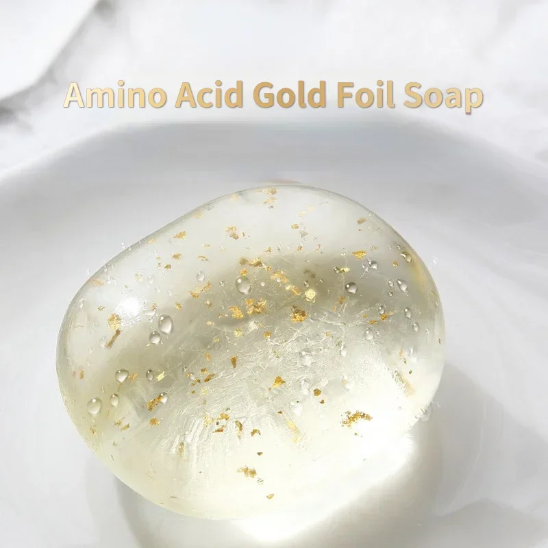 Amino Acid Gold Foil Soap Rose Face Bath Handmade Bamboo Charcoal Butter Shower Essential Oil Soap Beautiful Hydrating