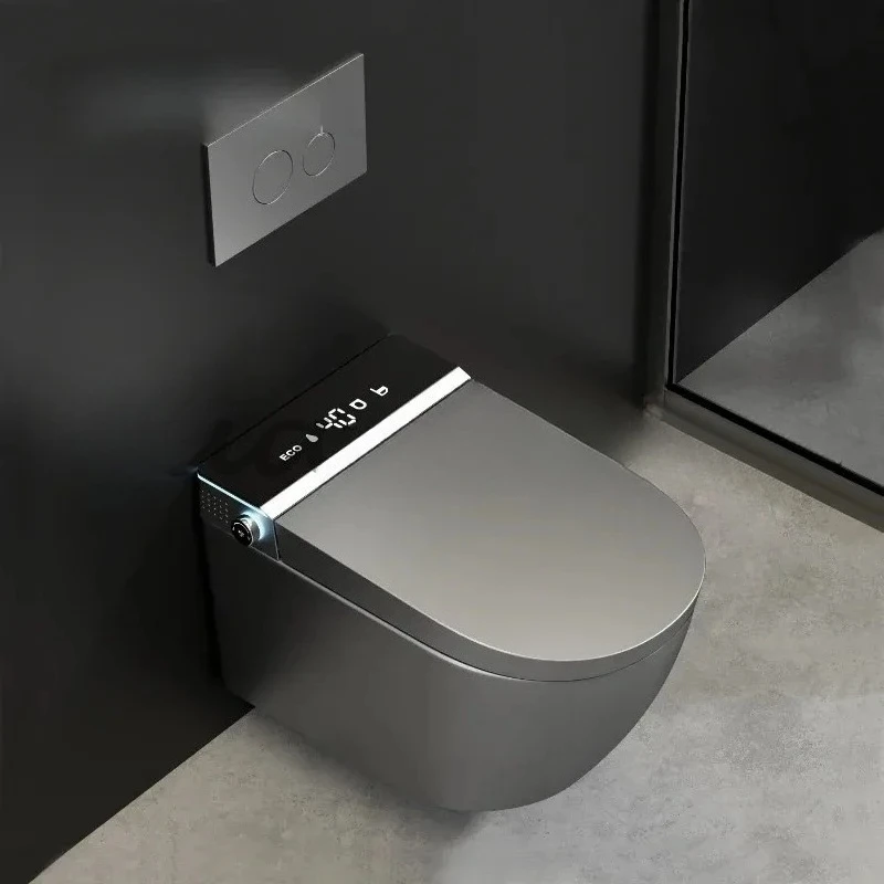 

New Design American European Standard Dark Grey Toilet Sanitary Ware Back to Wall Ceramic Wall Hung Smart Toilet for Bathroom