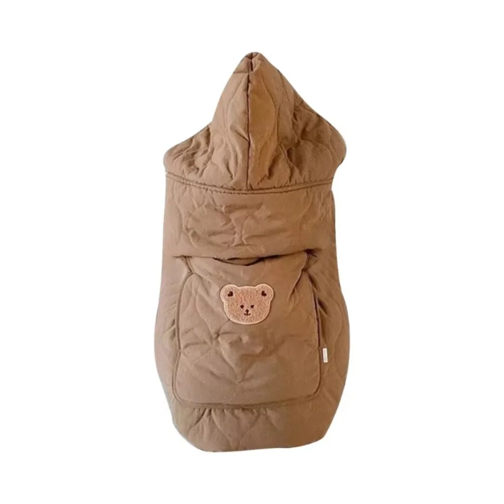 Manta para cochecito de bebé con oso de dibujos animados, capa con capucha para bebé con cintura ajustable a prueba de viento, cómoda y gruesa, cubierta para carrito para niños pequeños