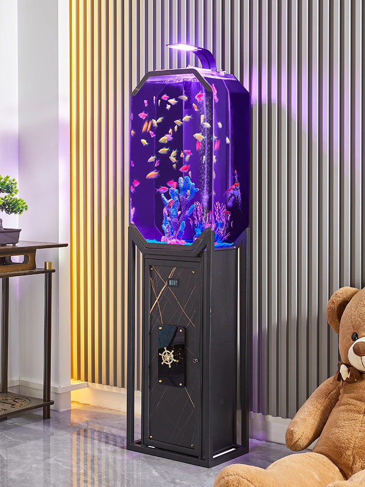 

Fish tank living room ecological office water-free fish tank small bottom filter goldfish tank aquarium