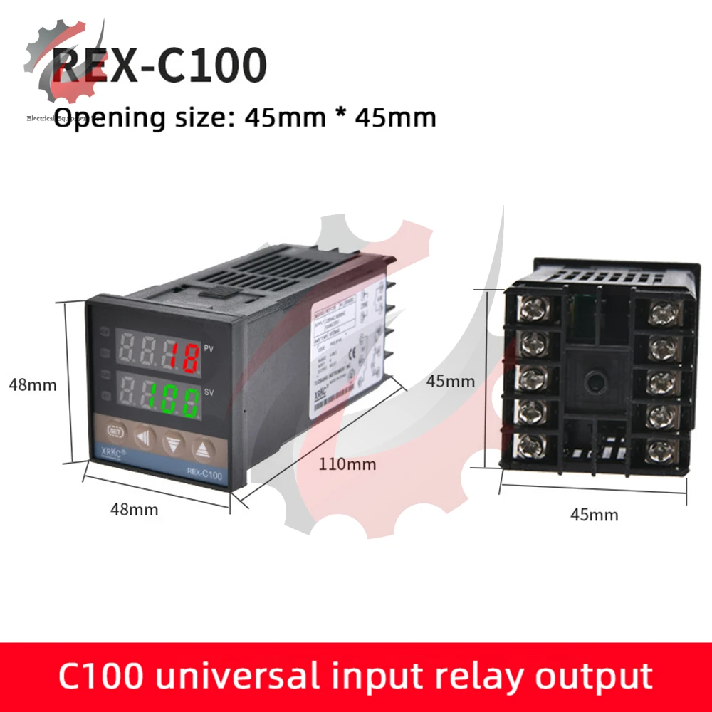 REX-C100 Digital PID Temperature Controller K Thermostat Universal Input Relay Output MAN 220V SSR Output V AN 220V