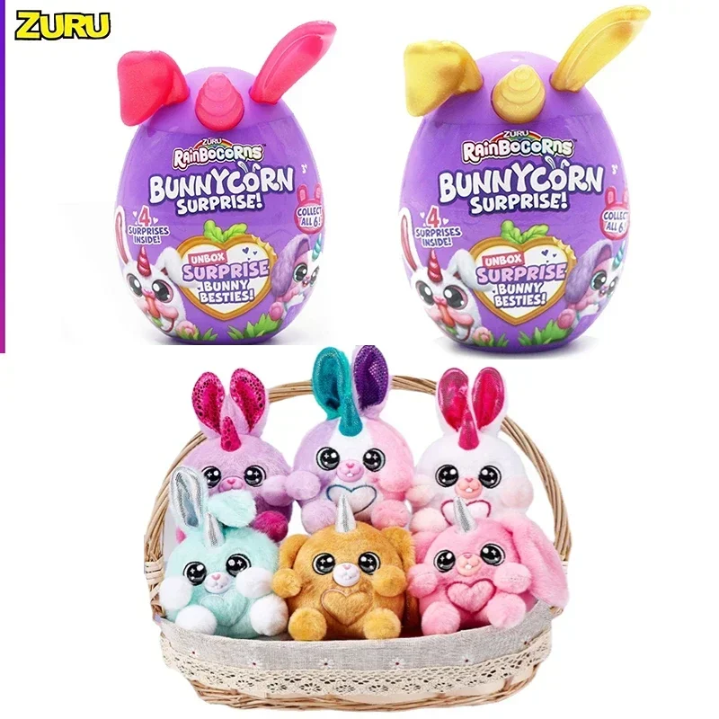 ใหม่Surpriseตุ๊กตาZURU Series Rainbocorns Bunnycorn SurpriseCollectible Plushตุ๊กตาสัตว์Magicไข่ตุ๊กตาPlushของขวัญสาว