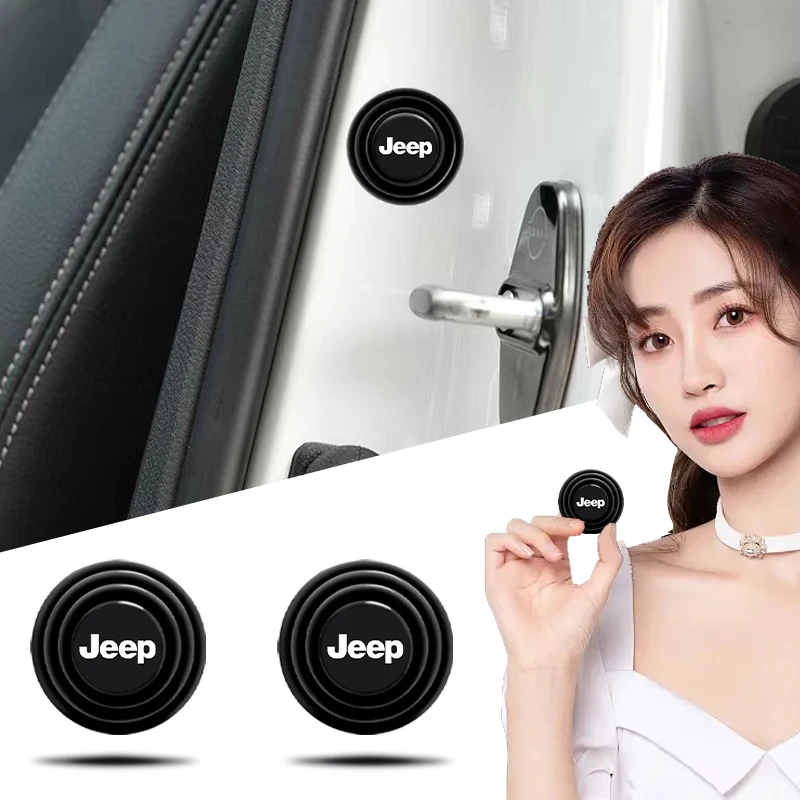 

﻿ Car Door Anti-Collision Silicone Pads Shock Absorber Gasket For Jeep Wrangler Grand Cherokee Renegade Tyre Stem Air Caps