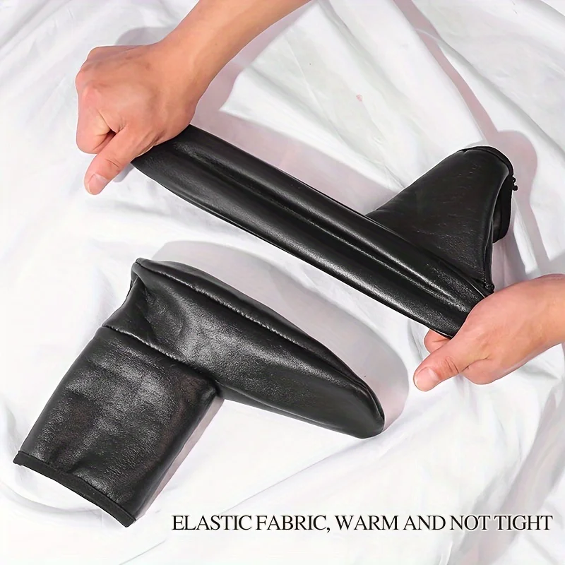 High quality 1 Pair Men's and Women's Medium Waist Velvet Thick Adult Warm Foot Socks High Indoor Leather Waterproof Room Socks