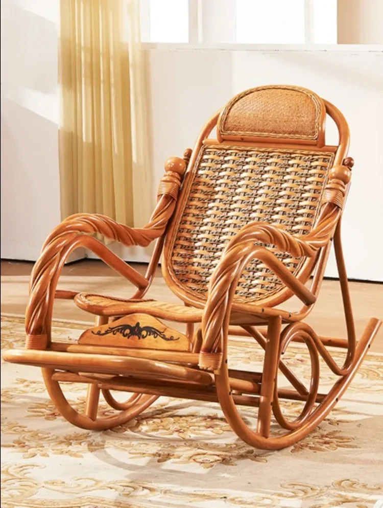 Cane Rocking Chair/rocker/rattan Garden Furniture/metal Leisure Sunshine Chair