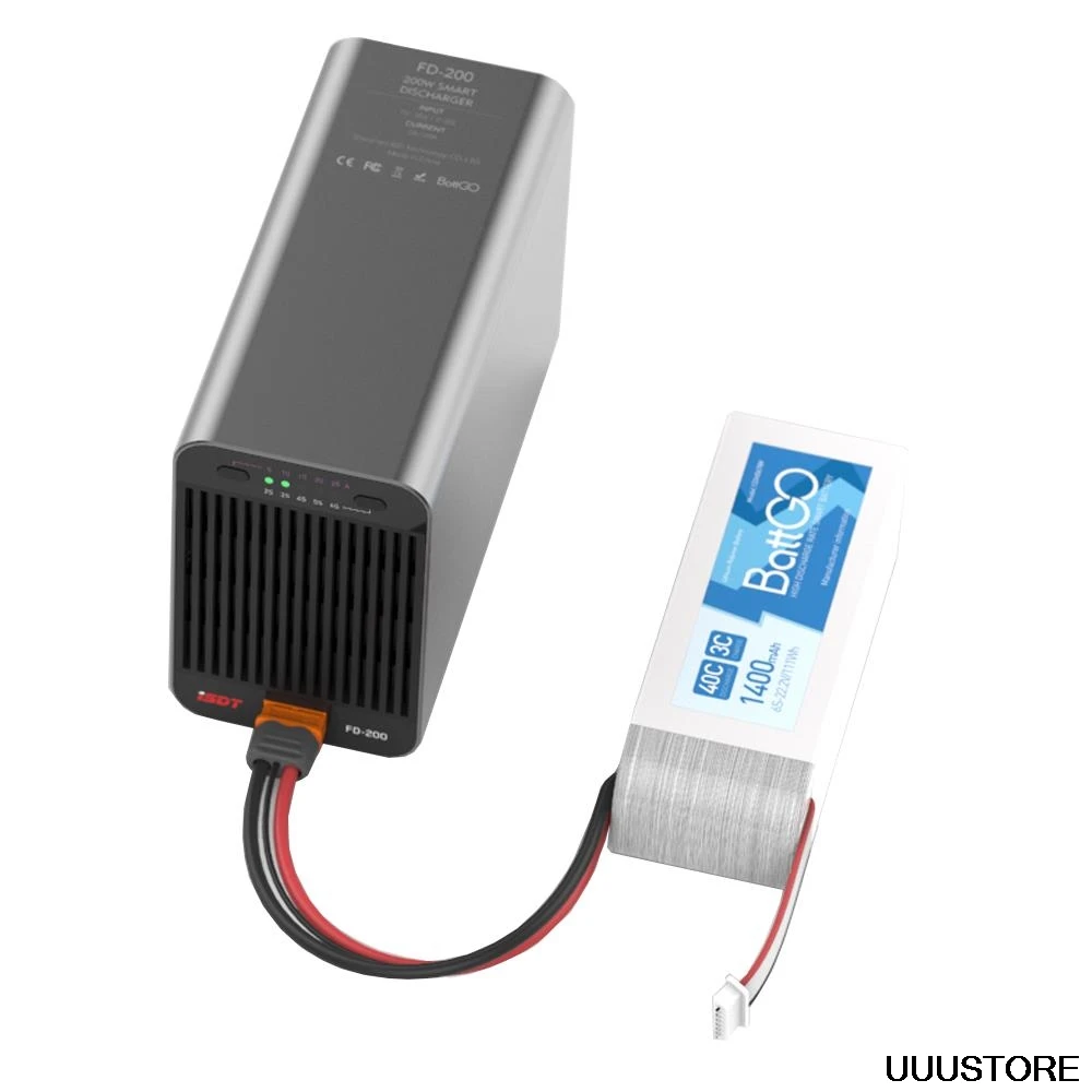 ISDT FD-200 200W 25A Ondersteuning 2-8S Lipo Batterij Draadloze APP Controle Ontlader voor RC Drone Auto Boot Onderdelen RC Model