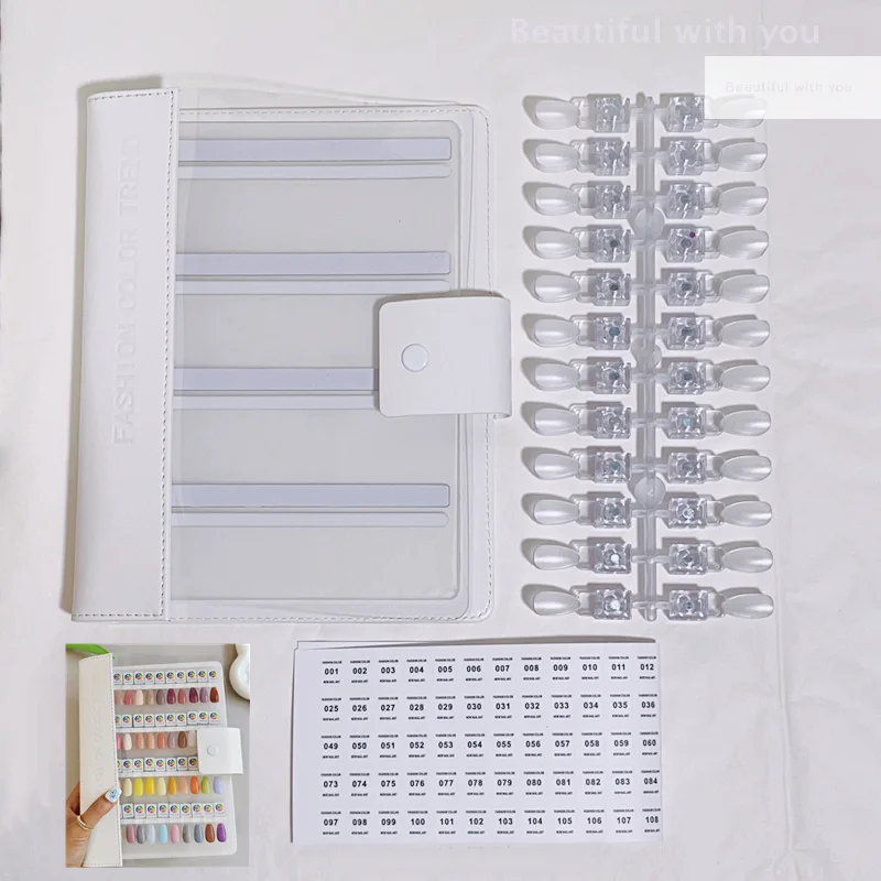 

New78-450 Colors Magnetic Tips Nail Art Swatch Book Manicure Color Test Storage Book Large Acrylic Works Display Color Card