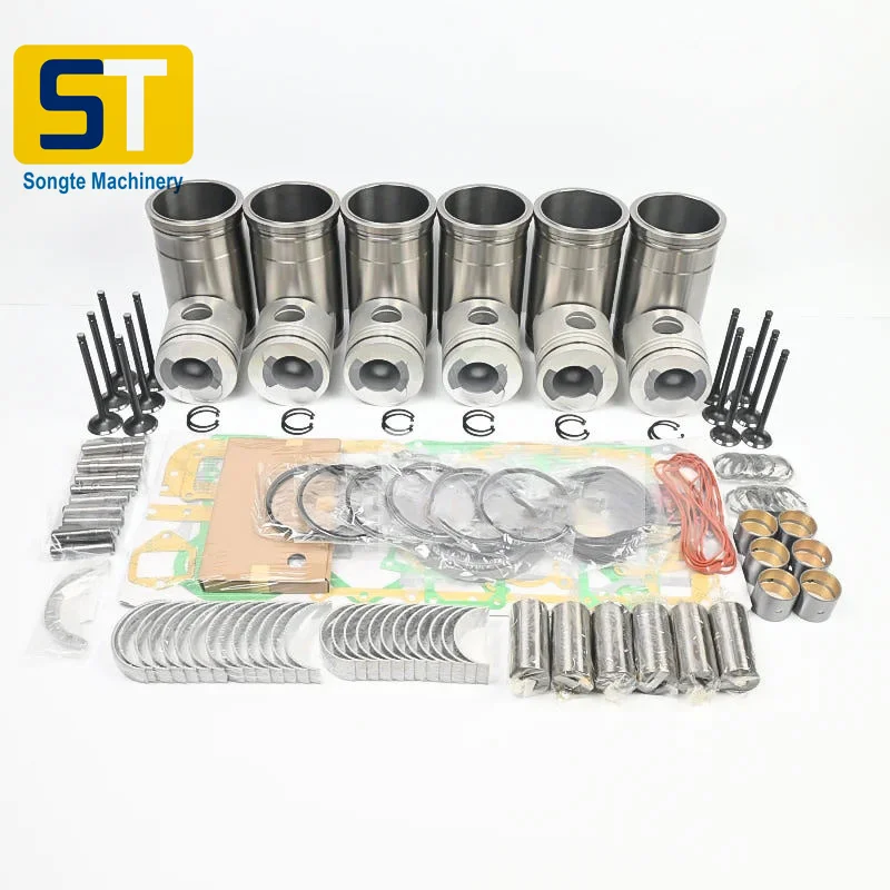PC200-8 PC400-8 PC200 PC400 Excavator Diesel Engine Full Gasket Kit Piston Ring Overhaul Repair Kit Construction Machinery Parts