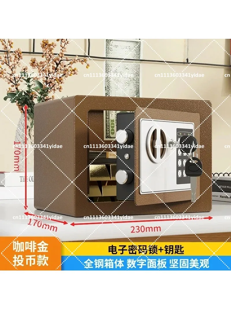 Mini All Steel Safe Password Coin Slot Piggy Bank for Kids Birthday Saving Box