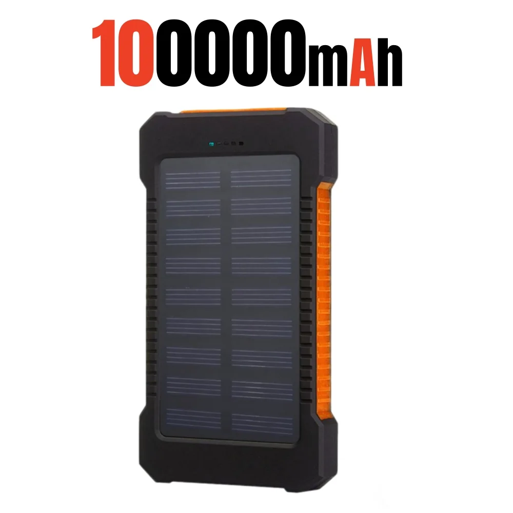 باور بانك يعمل بالطاقة الشمسية بقدرة 500000 مللي أمبير في الساعة بسعة كبيرة وشحن سريع للغاية وبطارية خارجية محمولة لهاتف آيفون وهواوي وسامسونج 2025