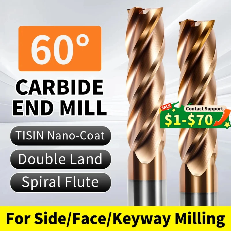 End Mill HRC60 4 Fl…