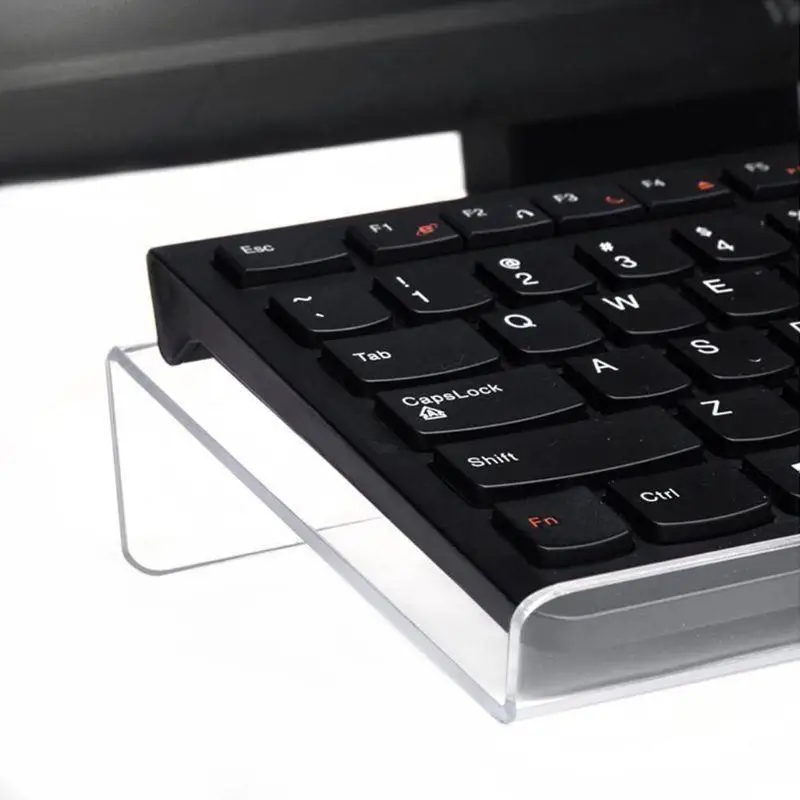 R53C Clear Acrylic Tilted Computer Keyboard Holder for Easy Ergonomic Typing Upgraded