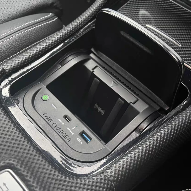 

For Mercedes Benz W176 C156 C177 GLA CLA Car wireless phone charger fast charger charging pad phone mount holder