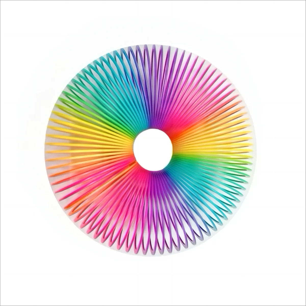 Rainbow Circle Creatief speelgoed voor kinderen Materiaal Spring Coil Magic Party Fun Opvouwbaar Party Funny Tool Kleurrijke elastische pennenhouder