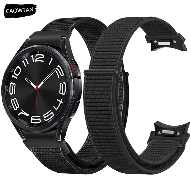 No Gaps Strap For Samsung Galaxy Watch 6 5 4 40mm 44mm Band 6 Classic 43mm 47mm 42 46mm Correas 5Pro 45mm Nylon Loop Bracelet